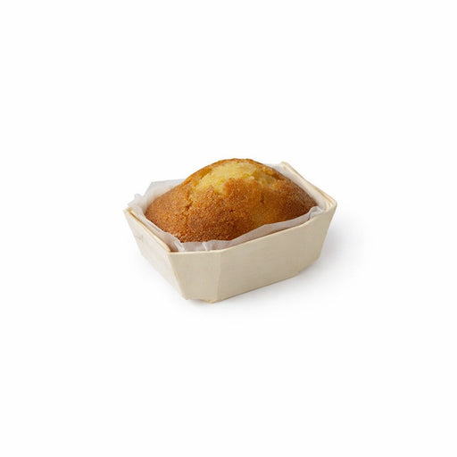 Moule de cuisson bois "Minini" avec caissette papier 90x65mm H35mm 90ml
