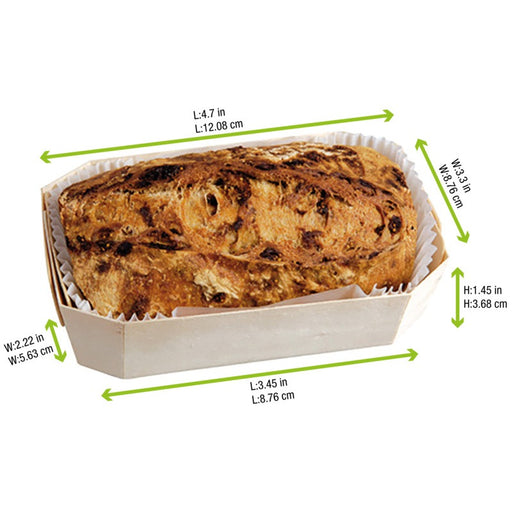 Moule de cuisson bois "Iseult" avec caissette papier 120x90mm H40mm 300ml