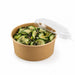 Combo Saladier rond kraft et couvercle H64mm 750ml