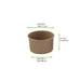 Pot carton kraft brun chaud et froid H40mm 86ml
