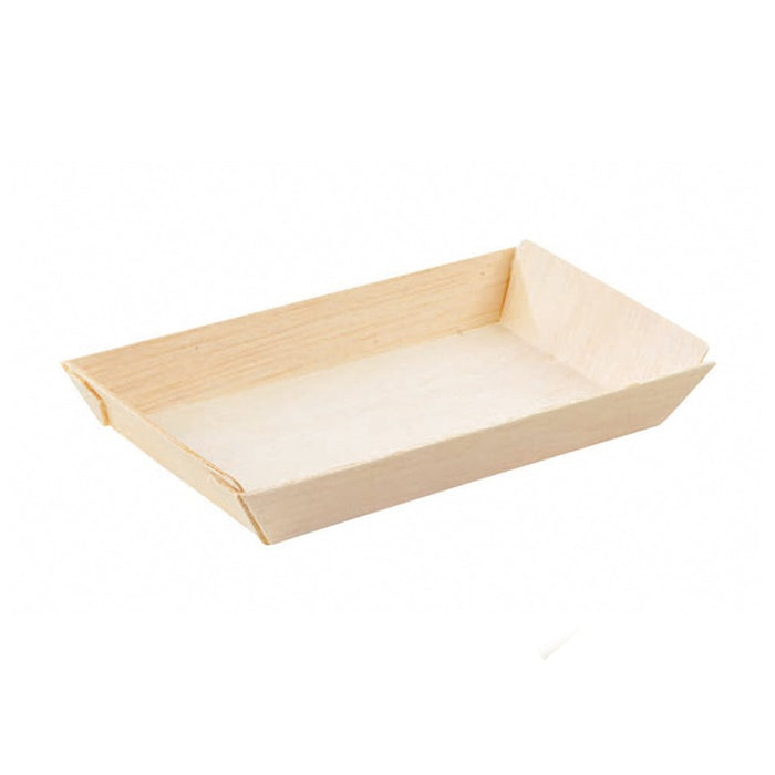 Barquette rectangulaire en bois "Samouraï" 131x65mm H19mm