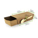 Couvercle étui coulissant en carton brun pour boite snack 215x90mm H53mm
