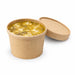 Pot carton brun chaud et froid avec couvercle carton H88mm 350ml
