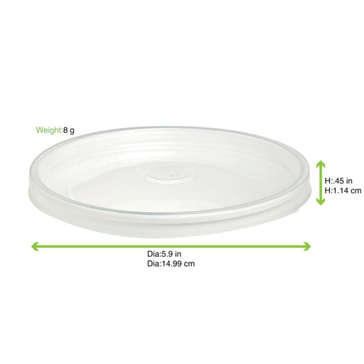 Couvercle rentrant transparent en plastique PP H10mm