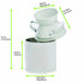 Pot à lait en métal couleur ivoire H100mm 125ml