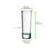 Verre à shot cylindrique H104mm 60ml