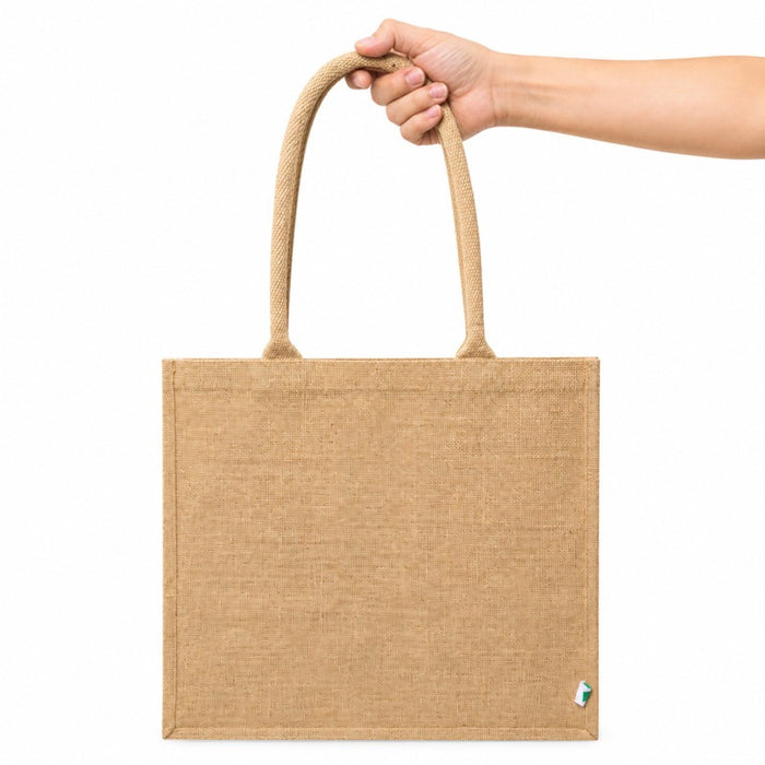 Sac cabas en jute brun 380x330mm H380mm