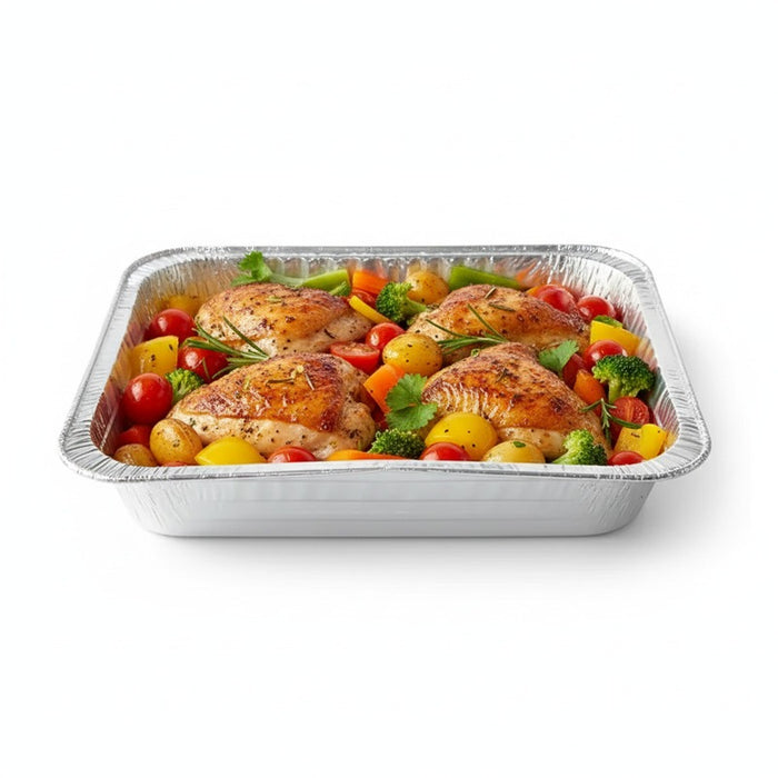 Barquette aluminium rectangulaire 227x177mm H30mm