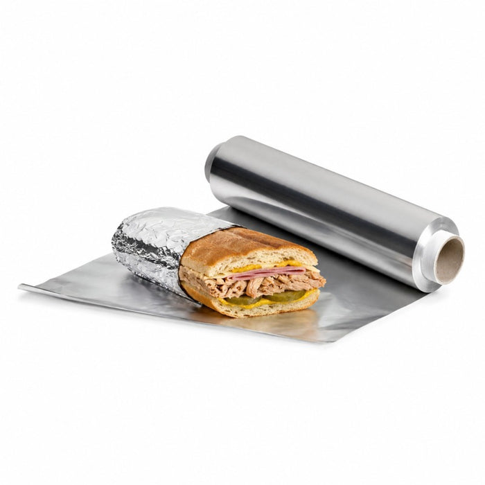 Rouleau de film aluminium de 10 microns 45 cm de large et 200 m de long 300x500mm H100mm
