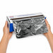 Rouleau de film aluminium de 10 microns, de 45 cm de large et 200 m de long, en boîte carton distrib 500x90mm H90mm