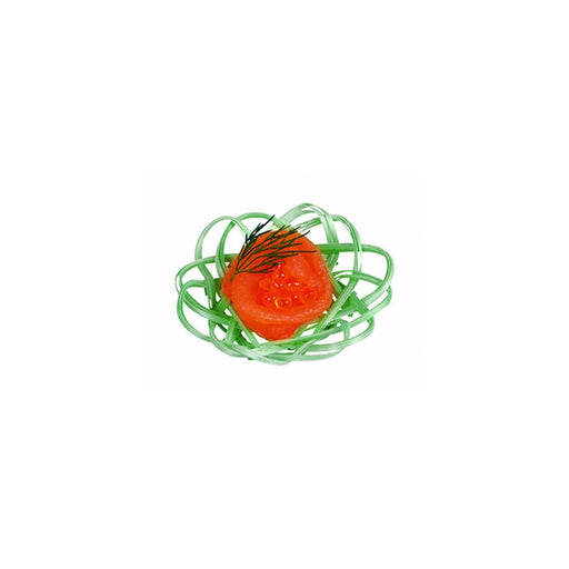 Panier en bambou tressé en forme de fleur "Akita" H25mm