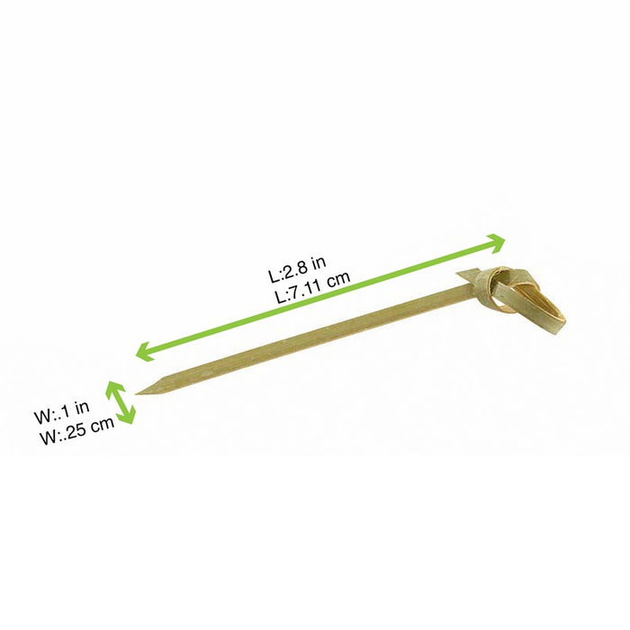 Pique bambou Noshi avec extrémités en pointe et en boucle H70mm