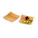 Mini assiette bambou carrée lisse "Krabi" 60x60mm