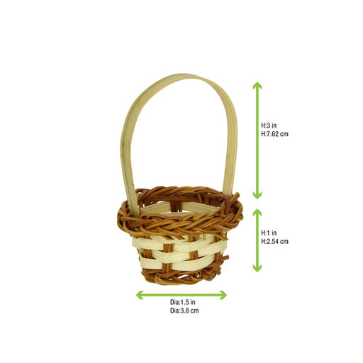 Mini panier osier bicolore "Rai"
