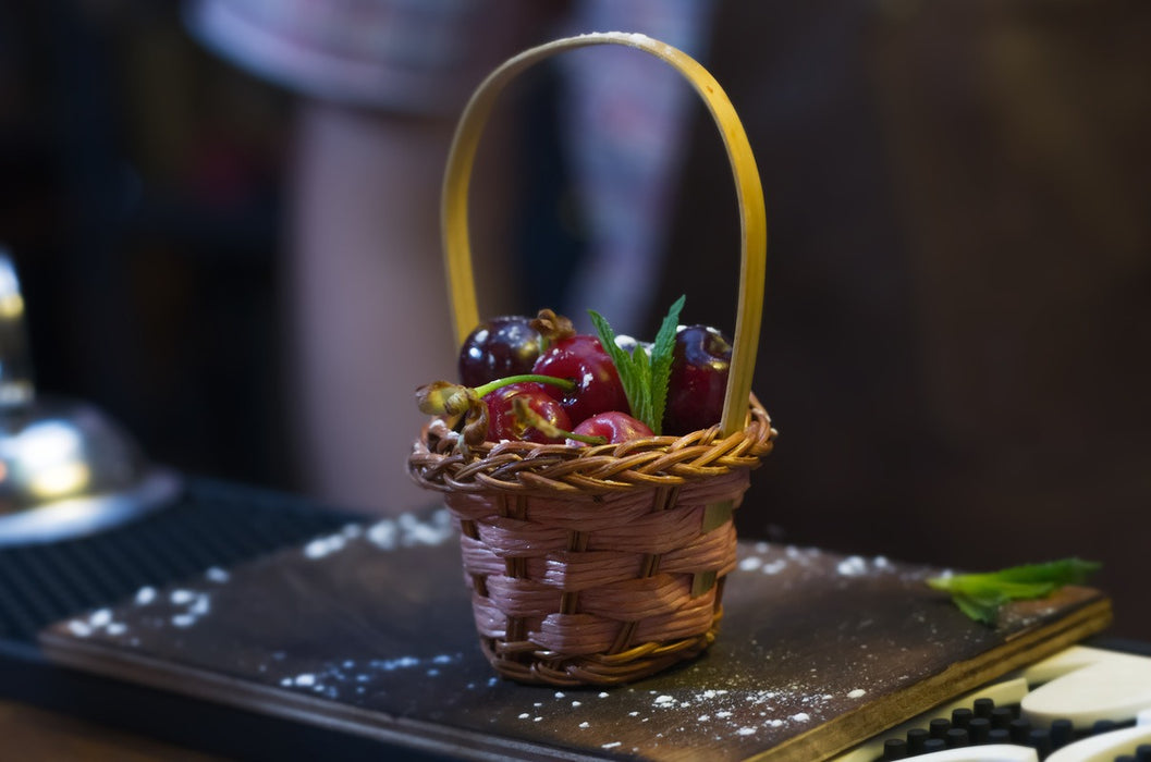 Mini panier osier bicolore "Rai"