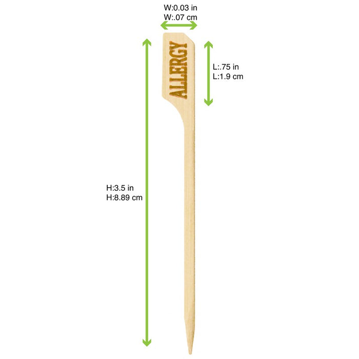 Pique bambou Teppo Gushi inscription Allergy (allergie ) H90mm