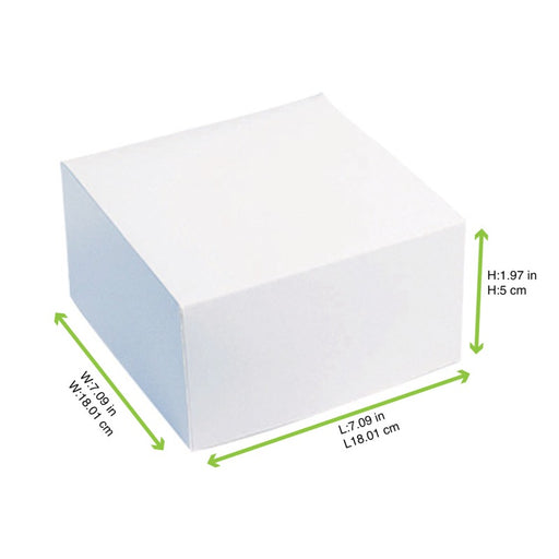 Boîte pâtissière carton blanche 180x180mm H50mm