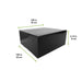 Boite pâtissière carton noir 180x180mm H80mm