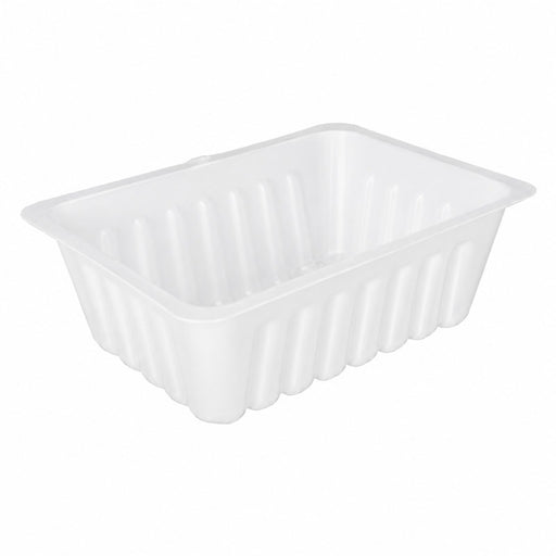 Barquette charcutière rectangle en plastique translucide pour préparation froide, de contenance 500g 143x111mm H49mm 500ml