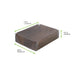 Rectangle rainé carton, décor bois 2 faces + couv. Pet 152,4x203,2mm H50,8mm