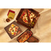 Rectangle rainé carton, décor bois 2 faces + couv. Pet 152,4x203,2mm H50,8mm