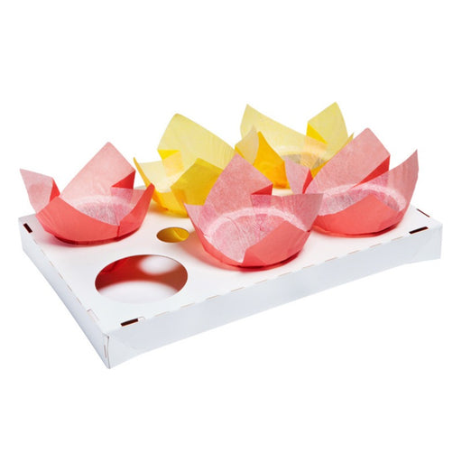 Plateau cuisson papier 6 alvéoles 287x192mm H30mm