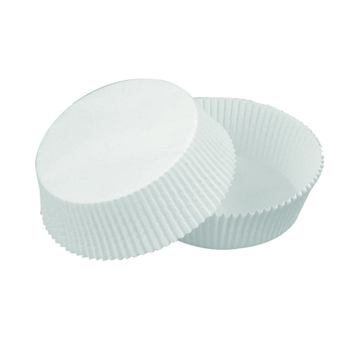 Caissette papier de cuisson ronde blanche siliconée H36mm
