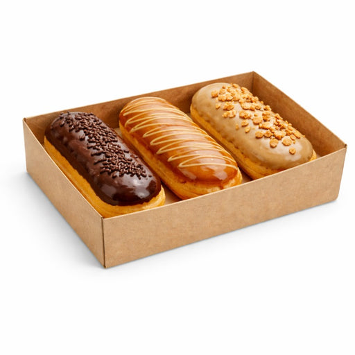 Boite pâtissière carton brun sans couvercle 160x120mm H50mm