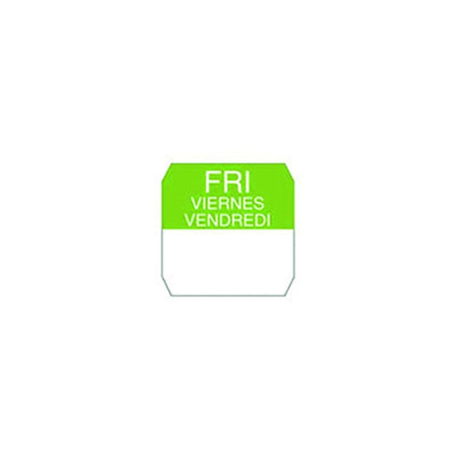 Rouleau étiquette verte vendredi 25x25mm