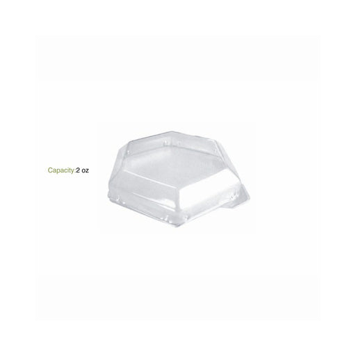 Couvercle PET transparent "Deva" 100x50mm H27mm