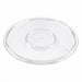 Couvercle transparent plat et rond en plastique PS H2mm