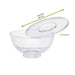 Couvercle transparent plat et rond en plastique PS H2mm