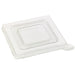 Couvercle Zeno transparent plat et carré en plastique PET 75x75mm H6mm