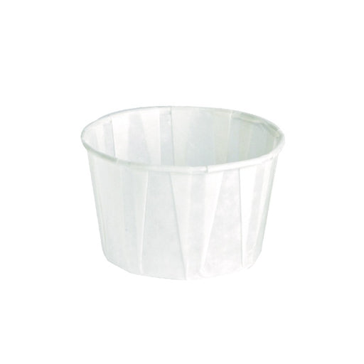 Pot papier plissé blanc H26mm 75ml