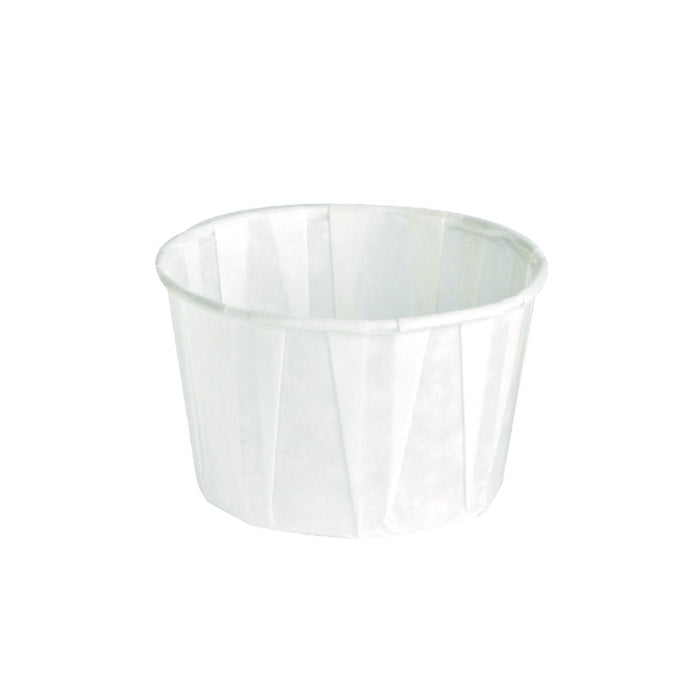 Pot papier plissé blanc H26mm 75ml