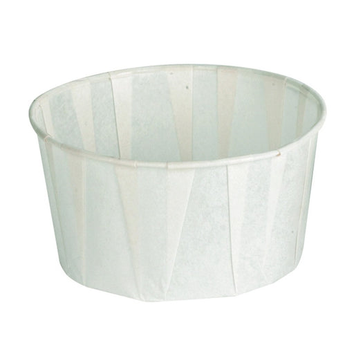Pot papier plissé blanc H40mm 150ml