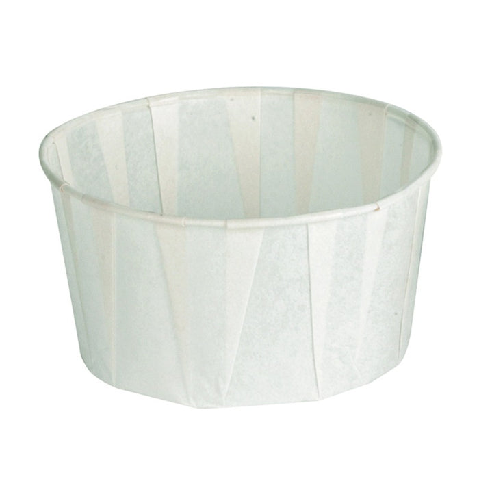 Pot papier plissé blanc H40mm 150ml