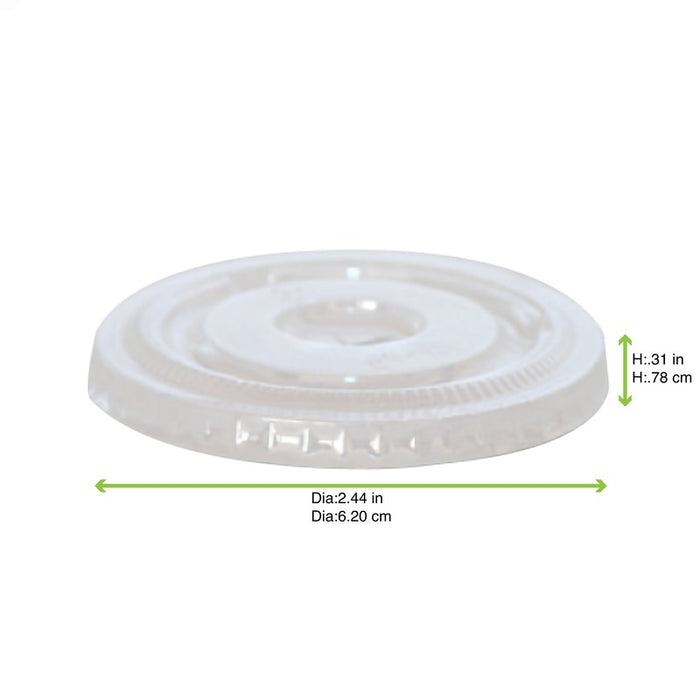 Couvercle transparent plat en plastique PET H8mm