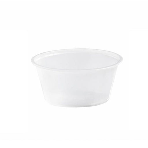 Pot plastique PS translucide rond H32mm 80ml