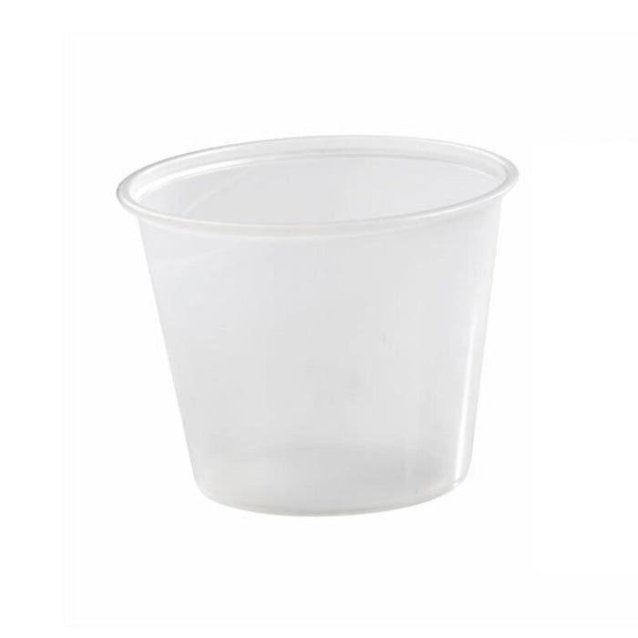 Pot plastique PS translucide rond H59mm 150ml