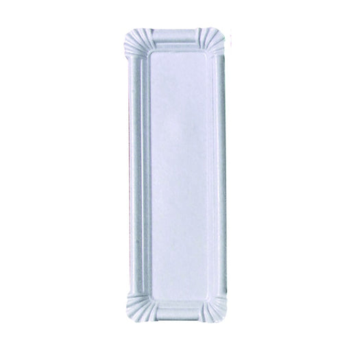 Assiette rectangulaire en carton recyclé blanc 230x80mm