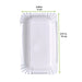 Assiette rectangulaire en carton vierge blanc 150x90mm