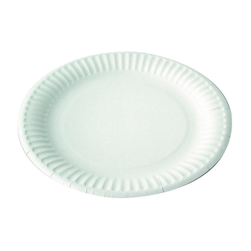 Assiette ronde en carton blanc H15mm