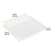 Saladier carré blanc en pulpe 235x235mm H28mm 1000ml
