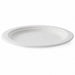 Assiette ronde blanche en pulpe