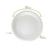 Assiette ronde blanche en pulpe