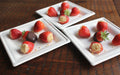 Assiette carrée blanche en pulpe 200x200mm