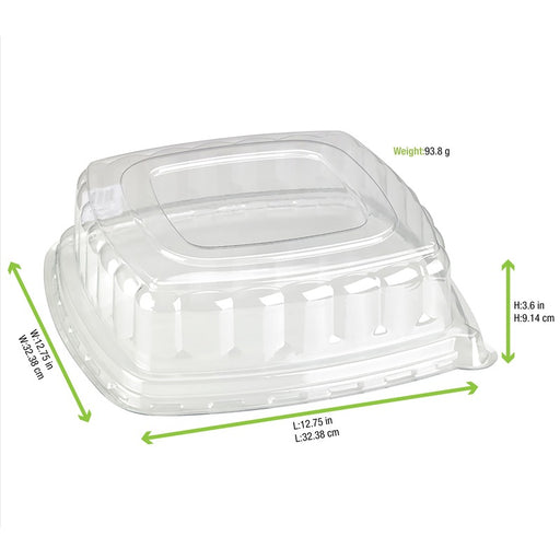 Couvercle plat transparent en plastique PET 318x318mm H85mm