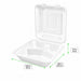 Coquille blanche pulpe 3 compartiments 220x200mm H80mm
