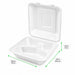 Coquille blanche pulpe 3 compartiments 234x231mm H80mm